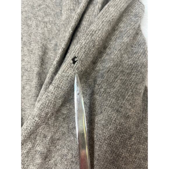 Eileen Fisher Yak Wool Brown Collared Cardigan Lagenlook FLAW sz L Bohemian - Picture 4 of 9